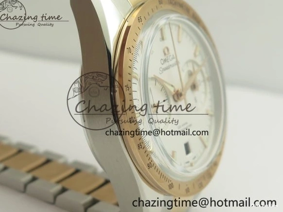 0106 Thermal Speedmaster ’57 Co-Axial SS RG OMF 1:1 Best Edition White Dial On SS RG Bracelet A9300 (Free Leather Strap) 8074